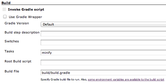 Jenkins Gradle Minify